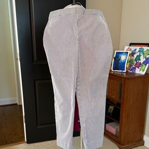 Talbots Women's Striped Pants - Chatham Ankle Curvy